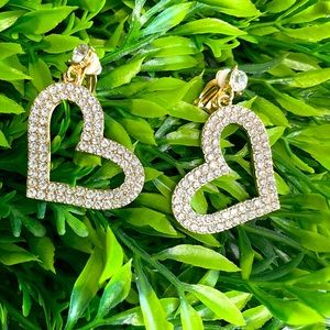 Rhinestone Heart earrings